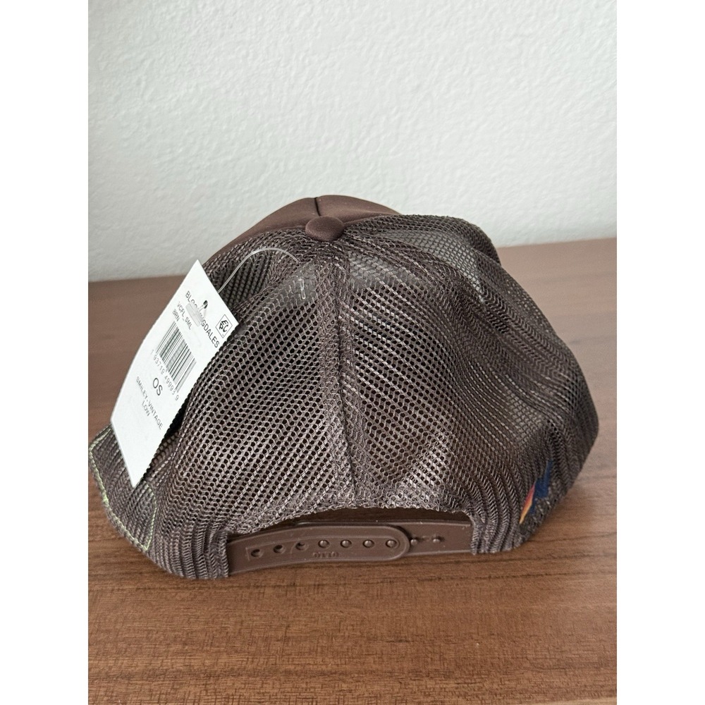 Aviator Nation Brown Trucker Hat with Yellow Smiley Face - Picture 4 of 6